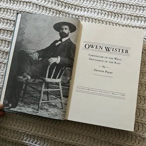 💙RARE SMU Press Signed 1989 Biography Owen Wister Hardback Book Darwin Payne💙